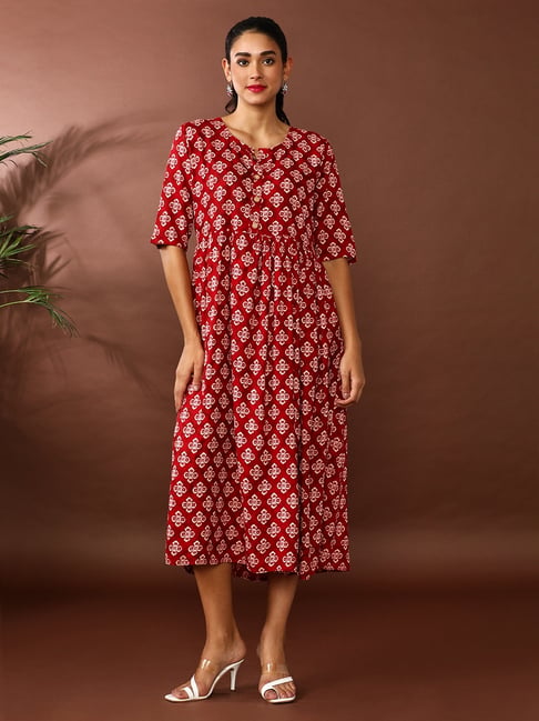 sachin and babi light blue dress Red Summer Dress styled Casual main image 1