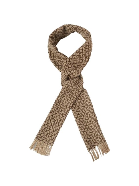 Gant Khaki Printed Scarf