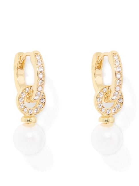 Forever New Pearl & Gold Grace Pearl Crystal Drop Earring-picture-37