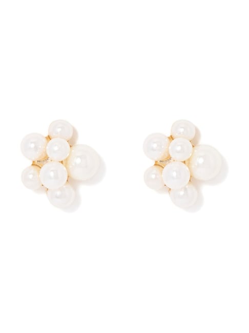Forever New Pearl & Gold Kira Pearl Cluster Stud Earring-picture-38