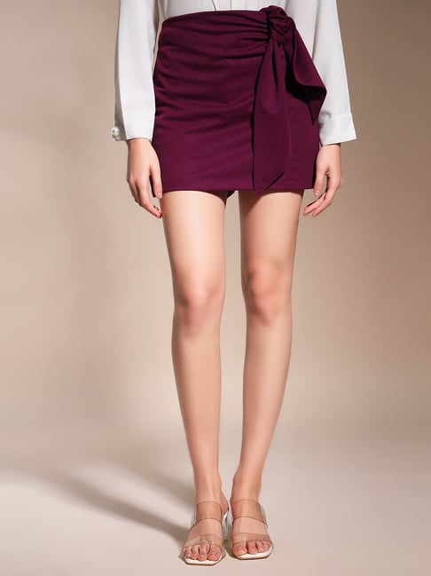 Zastraa Maroon Skort-picture-26