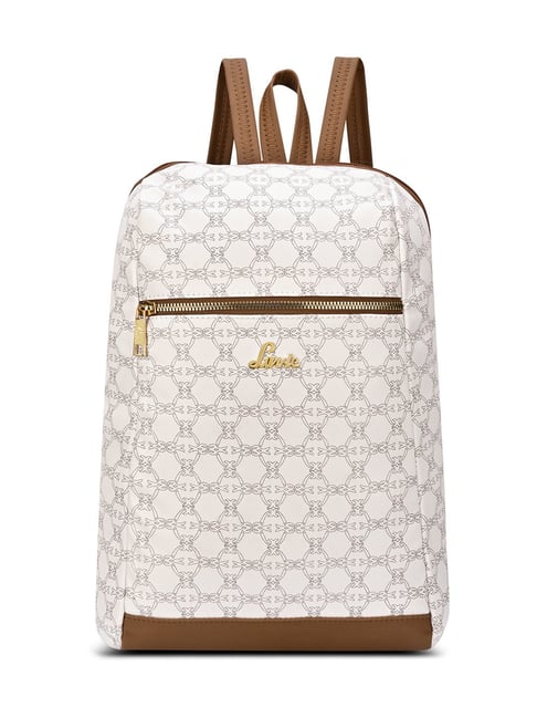 LAVIE LUXE Mono Cobie White Logo Leather Small Backpack-picture-35