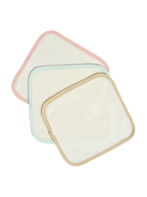 MiArcus White Cotton Blend Soft Wash Cloths Hankey Towel Set (0-12 Months)