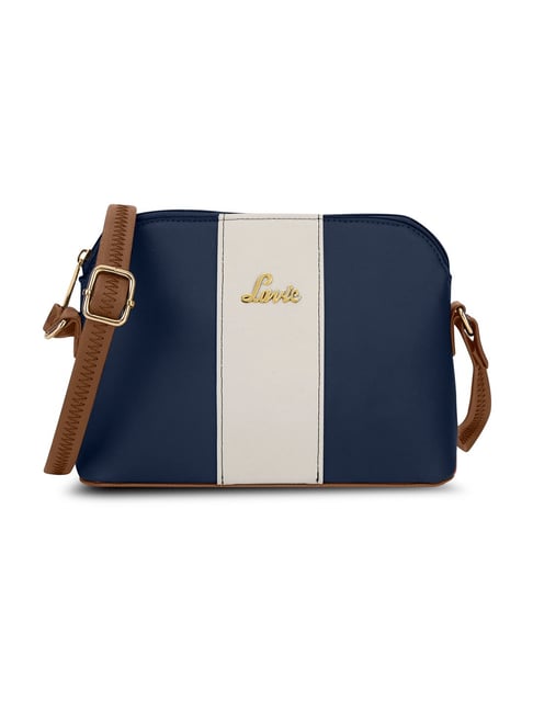 Lavie Janice Navy Leather Medium Cross Body Bag-picture-15