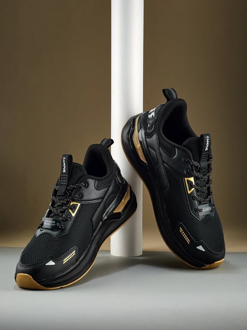 Buy Campus Men's WEEKENDER Black Golden Sneakers at Best Price