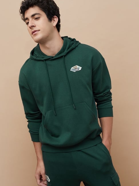 Kappa Green Regular Fit Hooded Sweatshirt