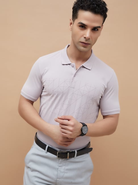 Code By Lifestyle Purple Regular Fit Printed Polo T-Shirt-picture-18