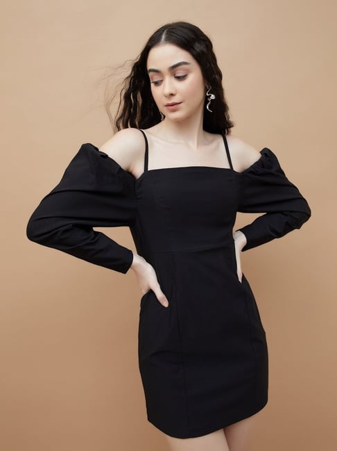 Ginger By Lifestyle Black Regular Fit Dress-picture-22