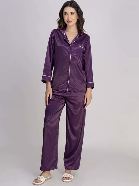 Moomaya Purple Pyjamas Set