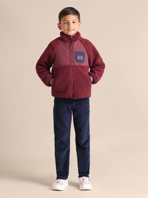 U.S. Polo Assn. Boys Red Full Sleeves Summer Jacket