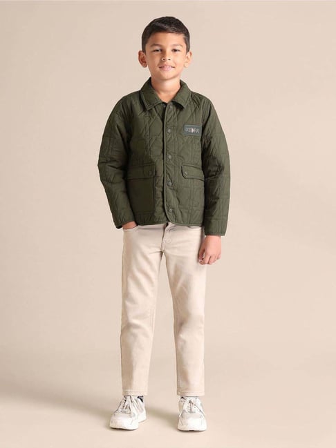 U.S. Polo Assn. Boys Green Full Sleeves Winter Jacket-picture-11