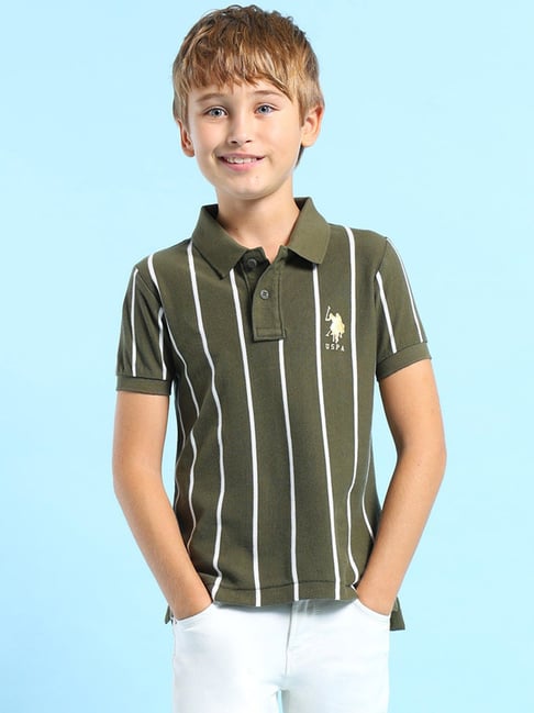 U.S. Polo Assn. Boys Green Half Sleeves Polo T-Shirt-picture-31