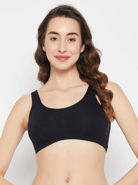 Clovia Black Cotton Regular Fit Bra-picture-15