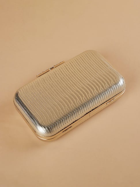 Code by Lifestyle Gold PU Box Clutch