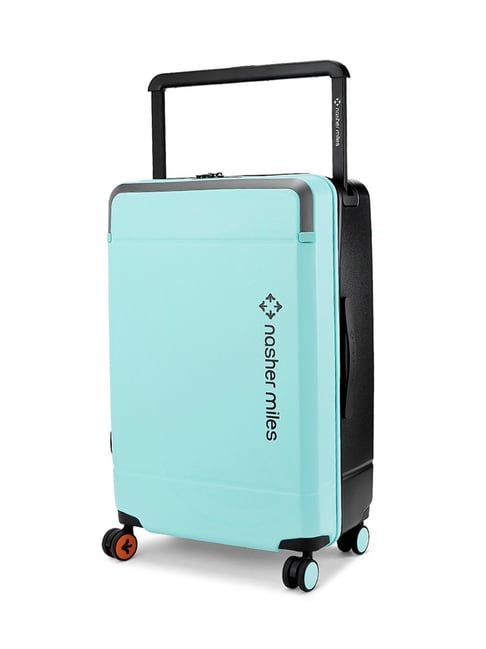 Nasher Miles Pastel Green Black Oslo Medium Hard Sided Checked Luggage-picture-26