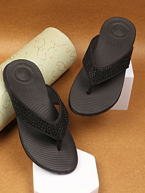 NEOZ W TREND 13 Full Black Flip Flops