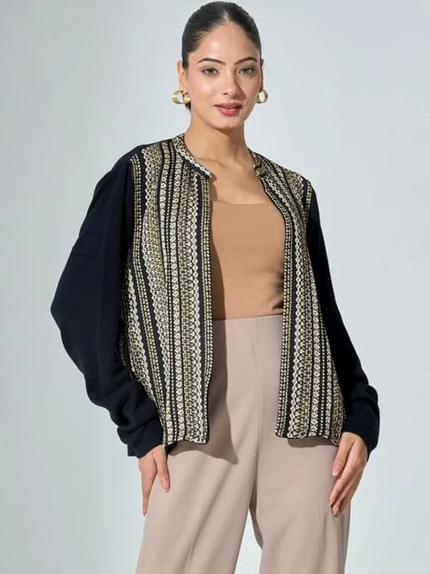 SALT Attire Black Carly Front Open Jacket-picture-43