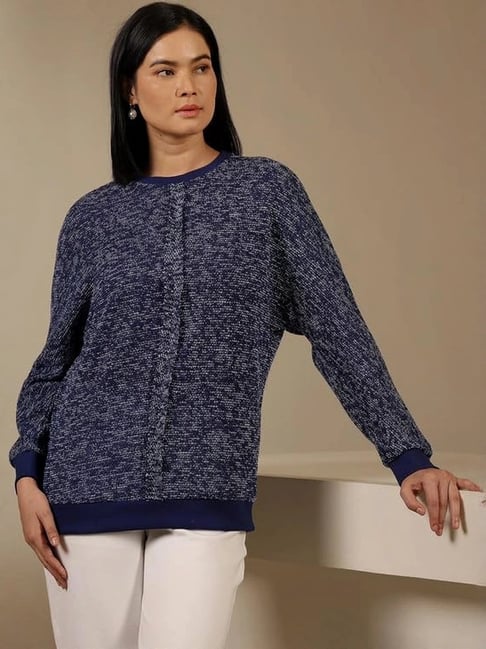 SALT Attire Blue Azuriel Front Seam Detail Sweater-picture-39