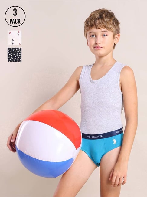 U.S. Polo Assn. Grey Printed Innerwear Bottom - Pack of 3