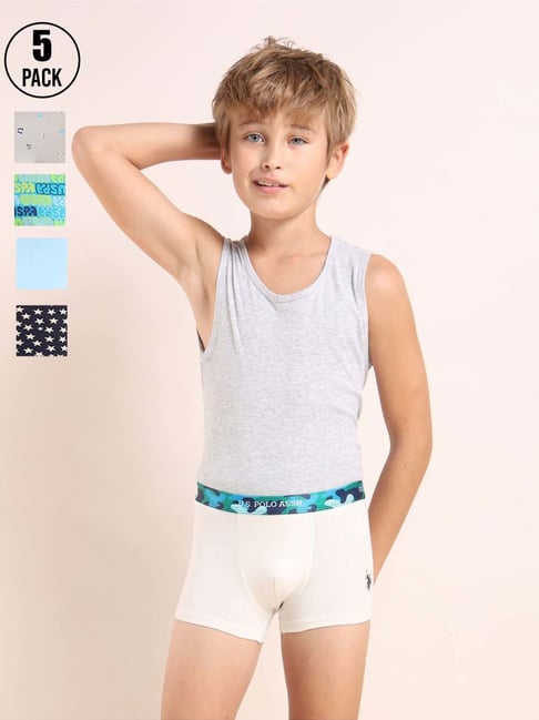 U.S. Polo Assn. Grey Printed Innerwear Bottom - Pack of 5