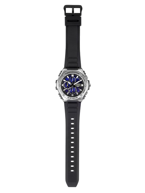 Casio Orologio Da Fitness MWA-300H-2AVCF - Lunetta In Acciaio, Cronometro 1/10 Sec, Resistenza 100m, Batteria 3 Anni, Colore Blu