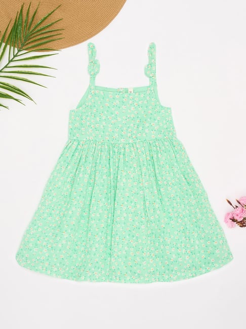 Pantaloons Baby Girls Pantaloons Baby Green Dress
