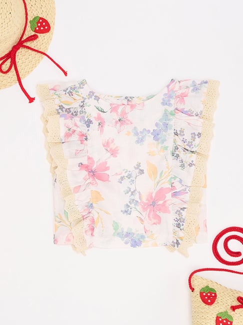 Akkriti by Pantaloons Girls Akkriti by Pantaloons White Top-picture-24