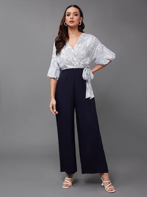 Miss Chase Navy Rayon/Viscose Floral Jumpsuit-picture-45