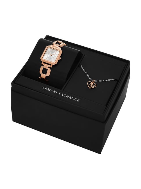 ARMANI EXCHANGE AX7167SET Analog Watch For Women With Necklace