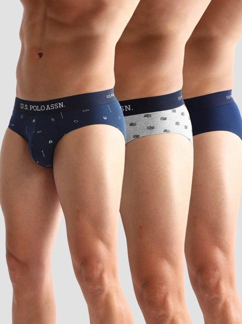 U.S. Polo Assn. Multicolored Cotton Regular Fit Printed Briefs - Pack Of 3-picture-18