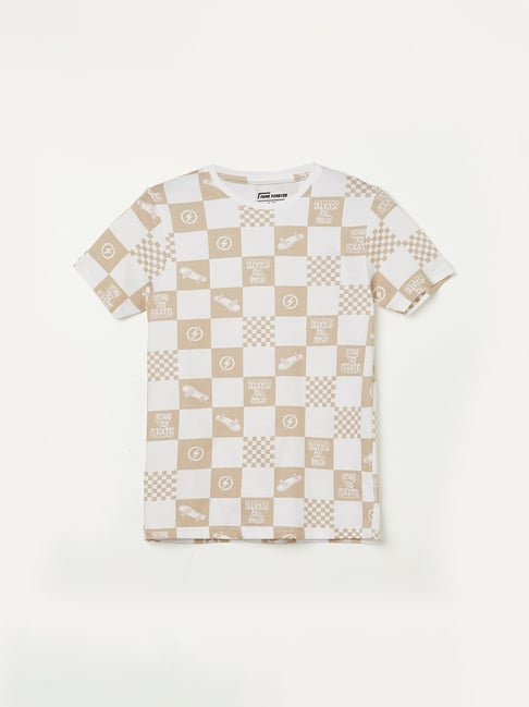 Fame Forever by Lifestyle Kids Oatmeal Printed Regular Fit T-Shirt-picture-17