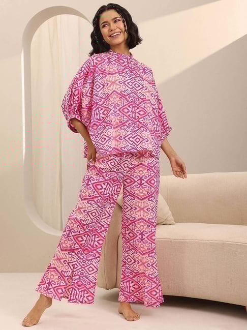Libas Pink Printed Pyjamas Set-picture-23