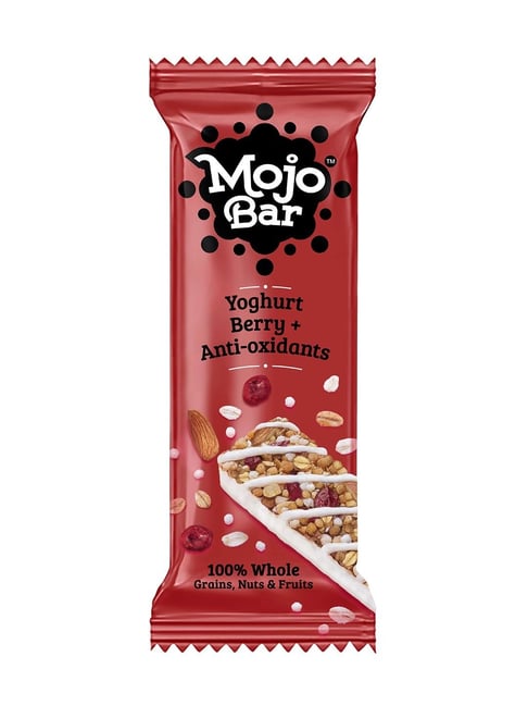 Mojo Bar Energy Bars Yoghurt Berry & Anti Oxidant | High Energy & Granola Bars - Pack of 6 - 32 g