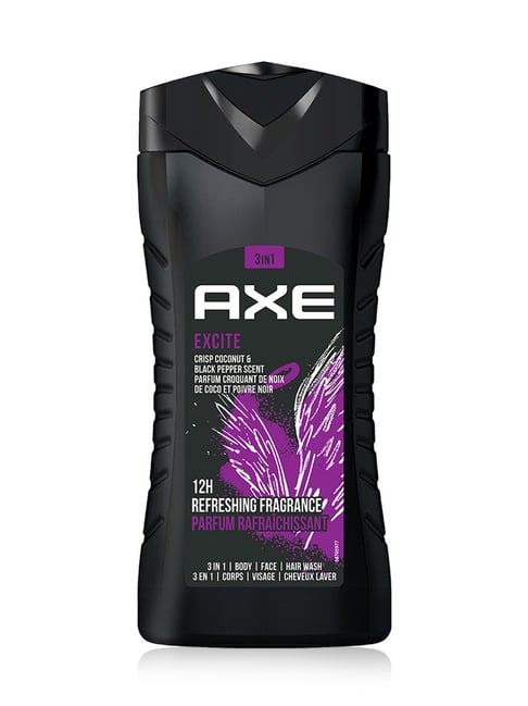 Axe Excite 3 In 1 Body, Face & Hair Wash - 250 ml
