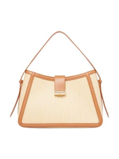 Buy Forever New Natural Tan Tia Woven Medium Shoulder Bag at