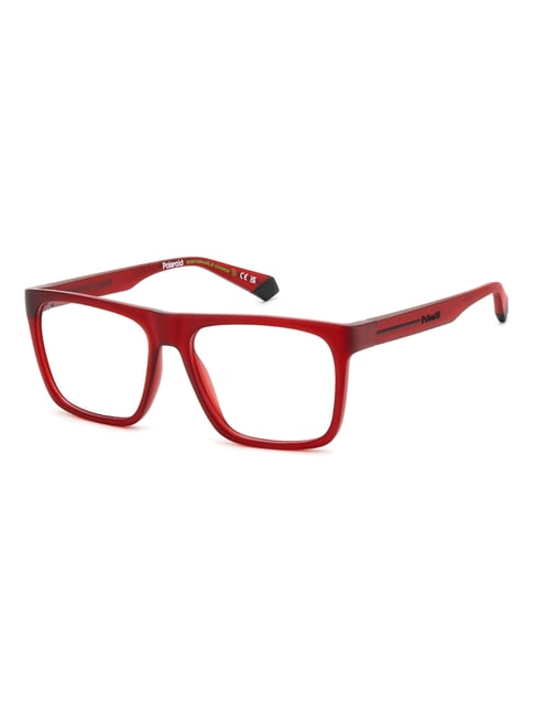 Polaroid Red Rectangular Unisex Eye Frame
