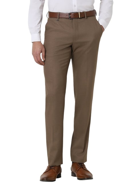 Van Heusen Brown Slim Fit Trousers-picture-43