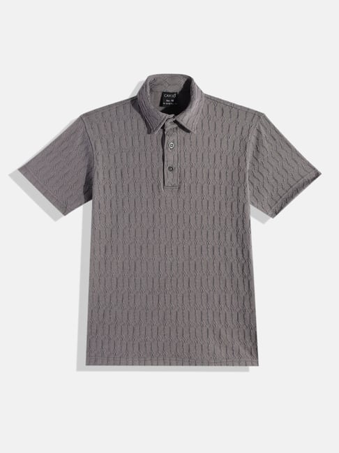 Cavio Boys Grey Cotton Lycra Half Sleeves Solid Casual T-Shirt-picture-21