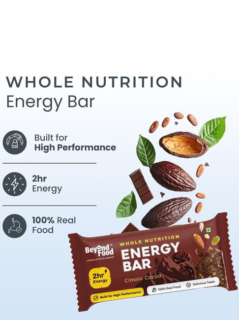 Beyond Food Energy Bars Classic Cocoa Flavour - Pack of 6
