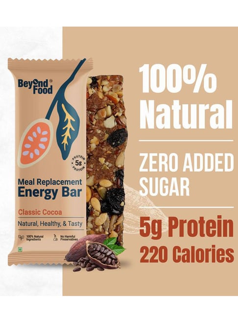 Beyond Food Meal Replacement Bar Classic Cocoa Flavour - Pack of 6