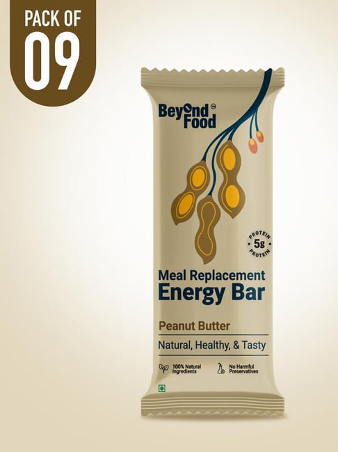 Beyond Food Meal Replacement Bar Peanut Butter - Pack of 9