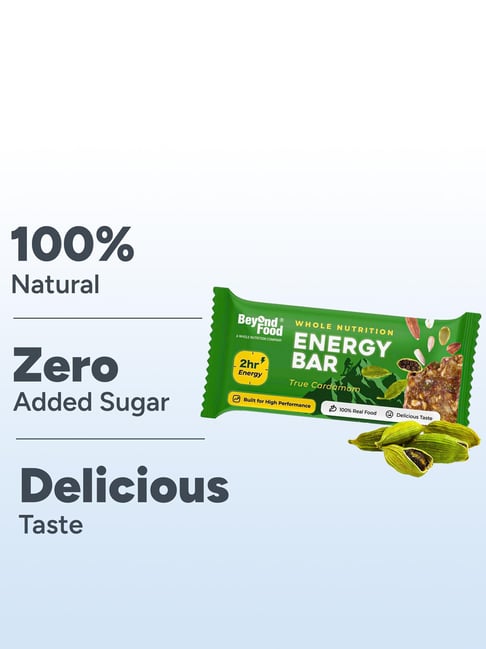 Beyond Food Energy Bars True Cardamom Flavour - Pack of 6