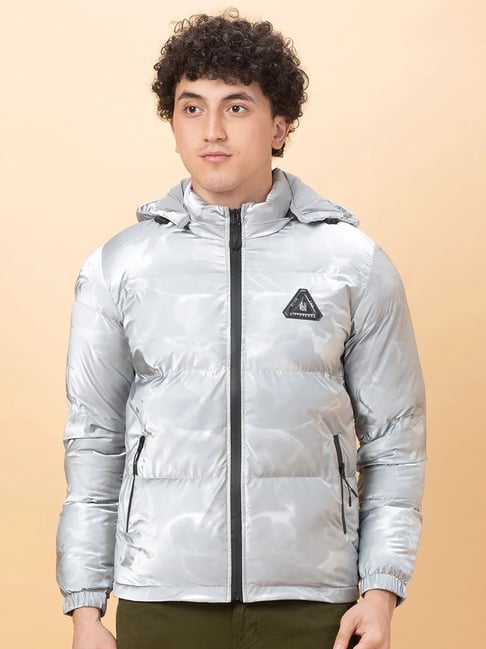 Being Human Grey Slim Fit Quilted Hooded Jacket-picture-15