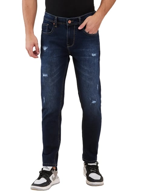 Being Human Blue Slim Fit Distressed Jeans-picture-19