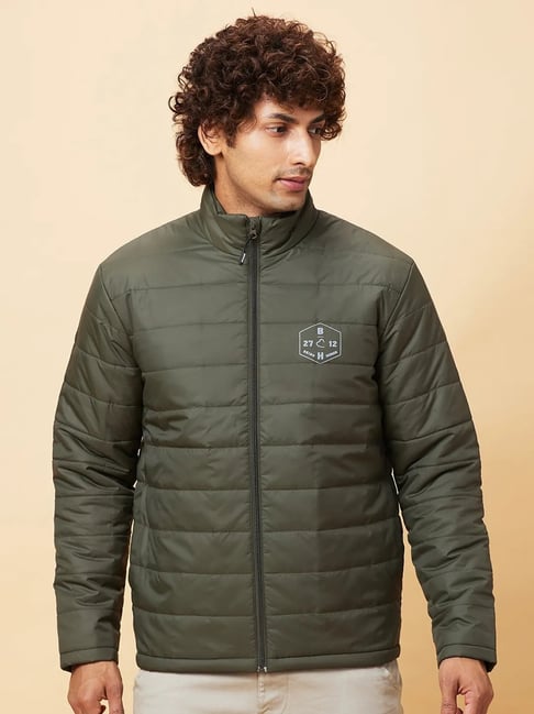 Being Human Green Slim Fit Quilted Jacket-picture-40