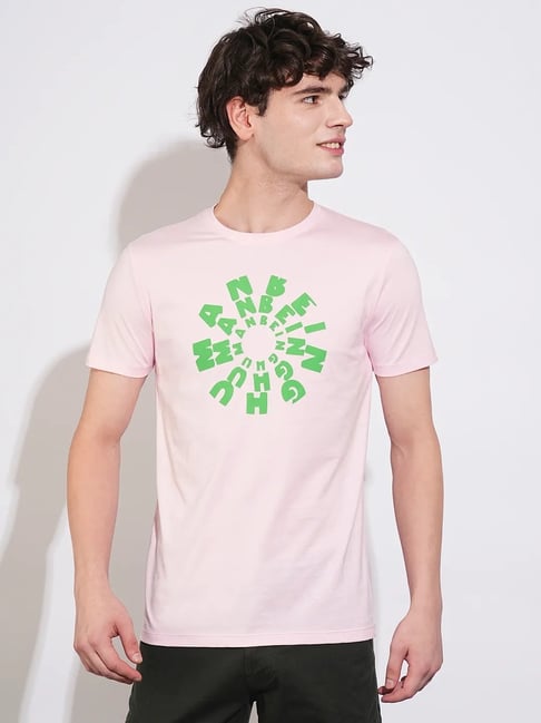 Being Human Pink Cotton Regular Fit Printed T-Shirt-picture-38