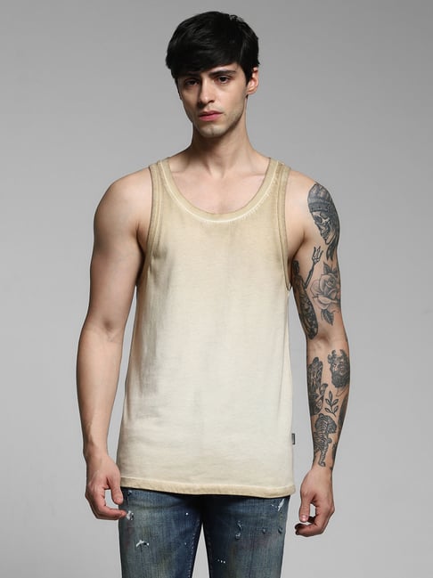 Jack & Jones Grey Cotton Regular Fit Vest