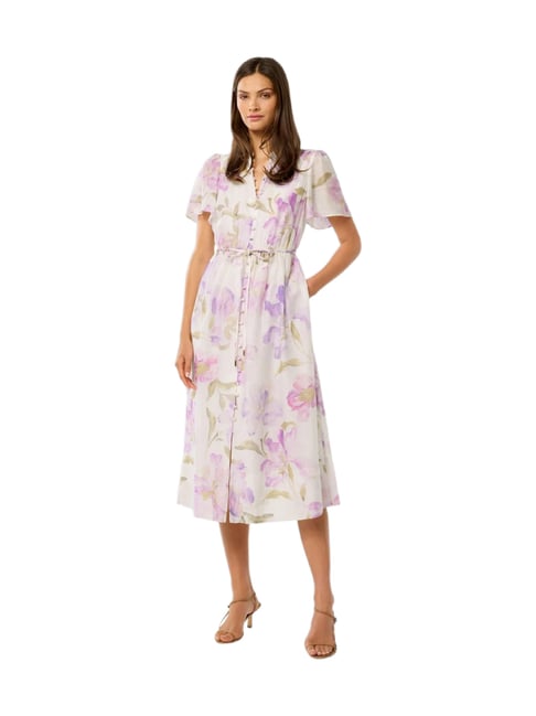 light blue long sleeve midi dress Simkhai Kenlie Mixed Media Bubble Midi Dress, Blue, Women's, Medium, Cocktail & Party Wedding Guest Dresses Midi Dresses