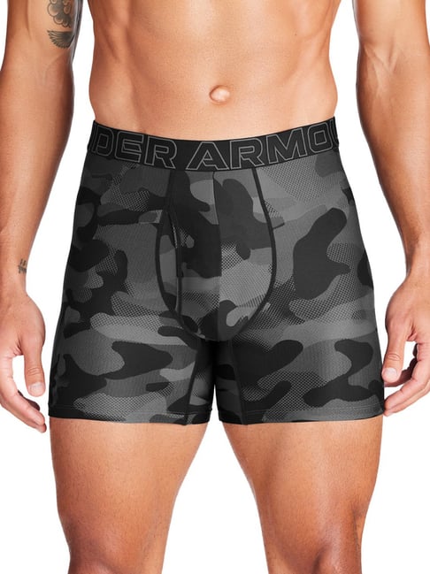 Under Armour Black Slim Fit Camouflage Trunks
