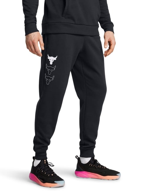 Under Armour Black Cotton Loose Fit Sports Joggers-picture-41